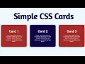Simple CSS Cards Design Using HTML CSS Hindi Tutorial Step By Step