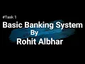 Basic Banking System Sparks Foundation 1