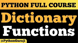 Mastering Dictionary Inbuilt Functions in Python Complete Guide