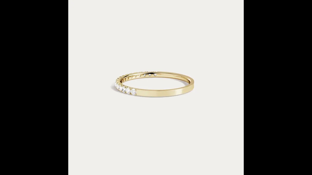Lab Diamonds Stackable Pave Wedding Band