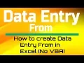 How to create Data Entry From in Excel No VBA Create Super FastS UPER EASY