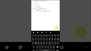 Pattern program in python for loop pattern using for loop