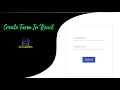 How to Create Basic Form in React React Beginners in Tamil