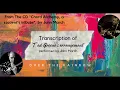 arrangement of Over The Rainbow performed by John March TRANSCRIPTION