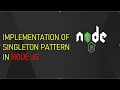 Singleton Pattern in Node js Design Patterns