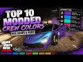 Top 10 Modded Crew Colors Hexcodes RGBs GTA Online - Chameleons Metals Chrome Finishes