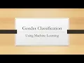 Gender Classifier using Machine Learning Flask Python