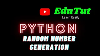 Random Number Generation Python Programming Language EduTut Learn Easily in Tamil