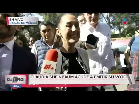 Download MP3 Claudia Sheinbaum llega a la casilla electoral para emitir su voto | Destino 2024