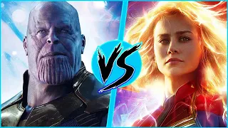 thanos vs captain marvel battle arena avengers endgame mcu danco vs