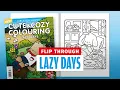 LAZY DAYS colouring flip through Cute Cozy Colouring Only Human Art