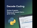Python Program Remove all vowels from a given string