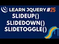 Slide Up Slide Down Slide Toggle Method - jQuery JS Library Tutorial