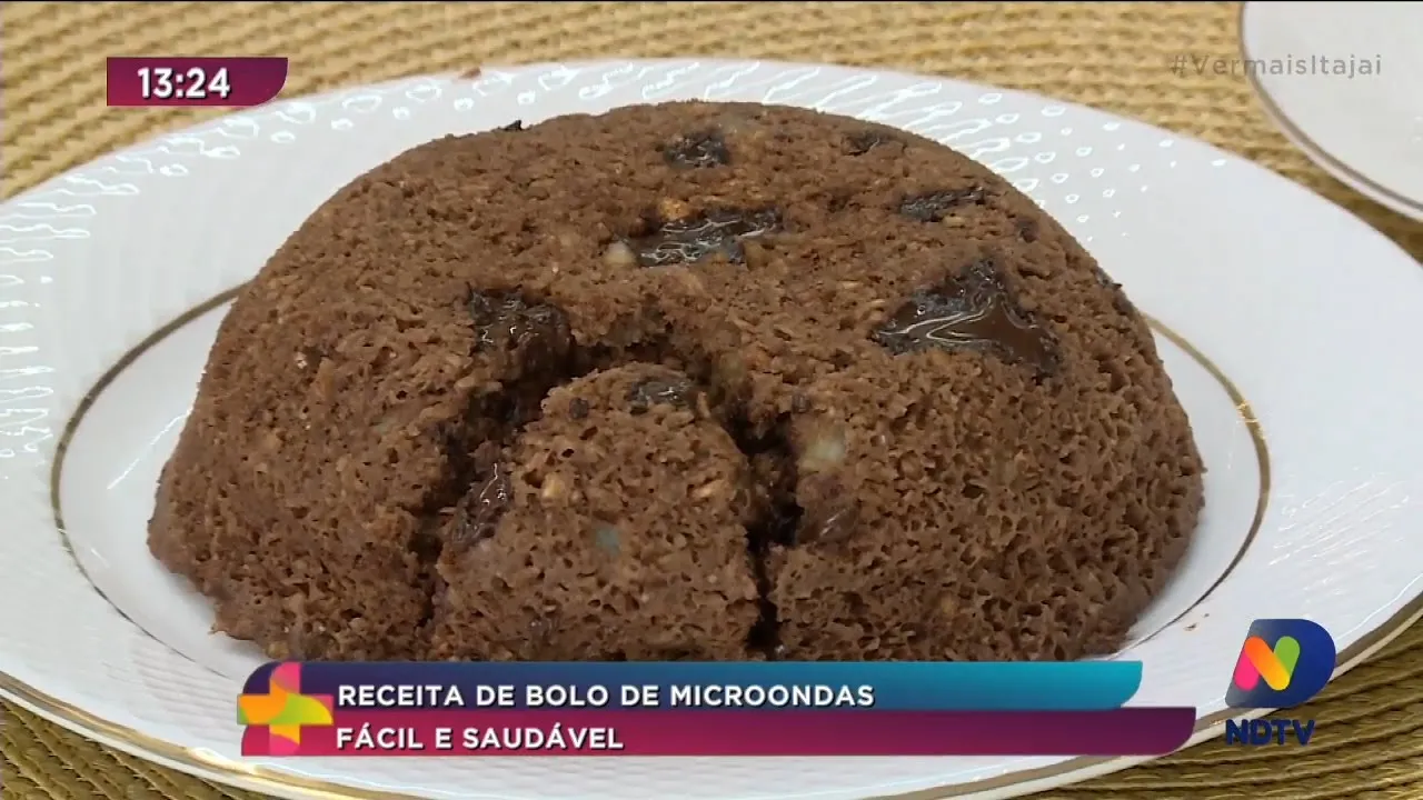 Receita de bolo de micro-ondas, fácil e saudável
