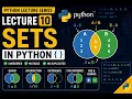 Python Lecture 10 Sets in Python Set Operations Methods Practical Programs