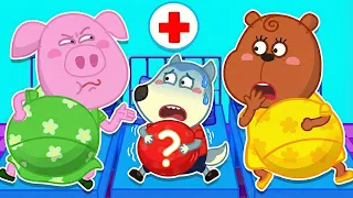 Ой, Волфу притворился беременным! | Учимся правильно вести себя в больнице | Wolfoo Russian