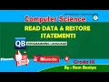 QBASIC READ DATA AND RESTORE STATEMENTS Computer Science By Ram Baniya