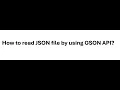 How to read JSON file by using GSON API