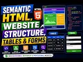 Semantic HTML Website Structure Tables Forms