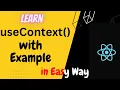 Learn useContext hooks in React Beginner With Example In Easy way