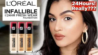 L oreal Infallible FRESH WEAR Foundation FULL DAY Wear Test BeautiCo