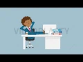 Black Corporate Man Sleeping at Work Animation MOV GIF