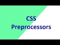 Webinar 2019Q1 CSS Preprocessors SASS 21 05 2019