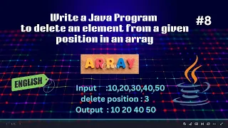 Java Program Delete Element from given position of an Array Array Basics Code Innovate