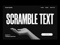 React Scramble Text Animation Framer Motion Tutorial