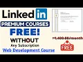 Linkedin Free Courses With Certificates Web Development Course LinkedIn Learning