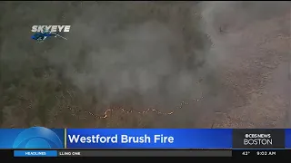Brush Fire Burning In Westford
