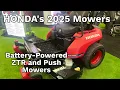 HONDA New 2025 Mowers Zero Turn and Push Mowers
