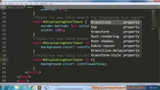 3 JAVASCRIPT CSS HTML TUTORIAL - How To Create Html Table With Rows Columns And Cell Data