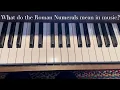 What the roman numerals mean in music explained Example using piano
