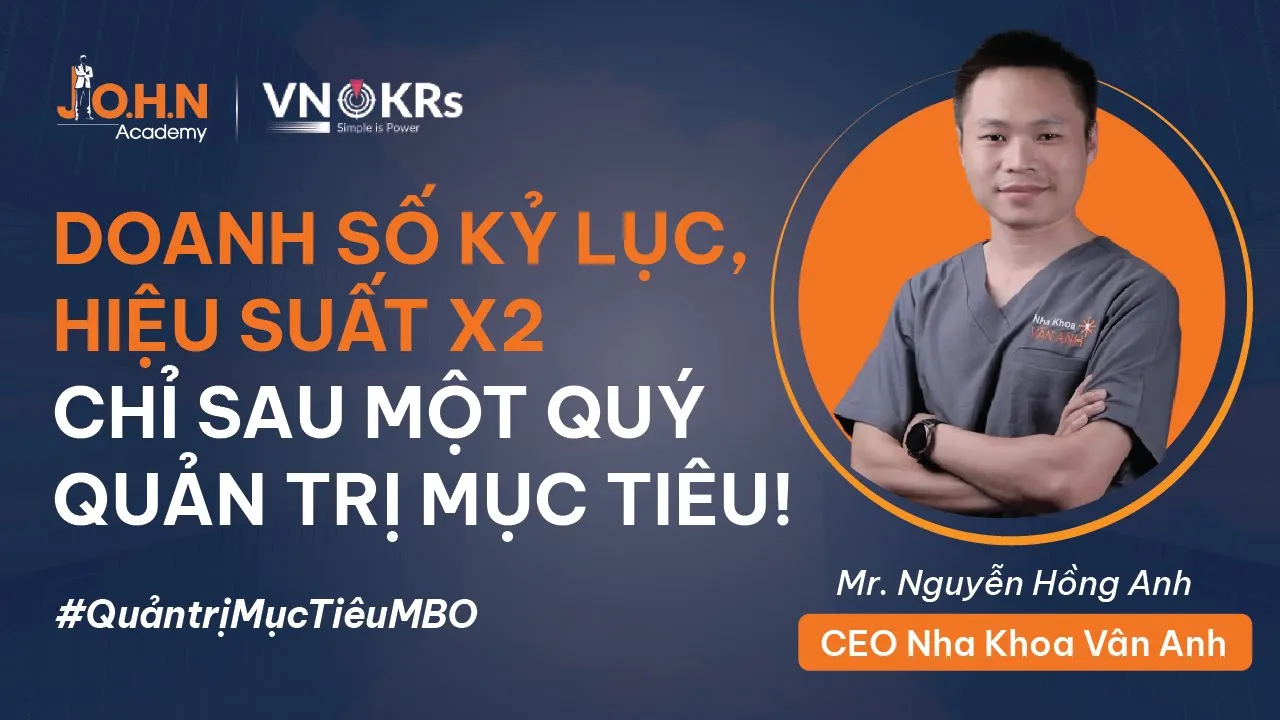 Outline Video DOANH SỐ ĐẠT KỶ LỤC, HIỆU SUẤT X2 CHỈ SAU MỘT QUÝ QUẢN TRỊ MỤC TIÊU | Chia sẻ CEO Nha Khoa Vân Anh