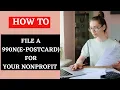 How to file IRS Form 990N E-Postcard for your Nonprofit Organization