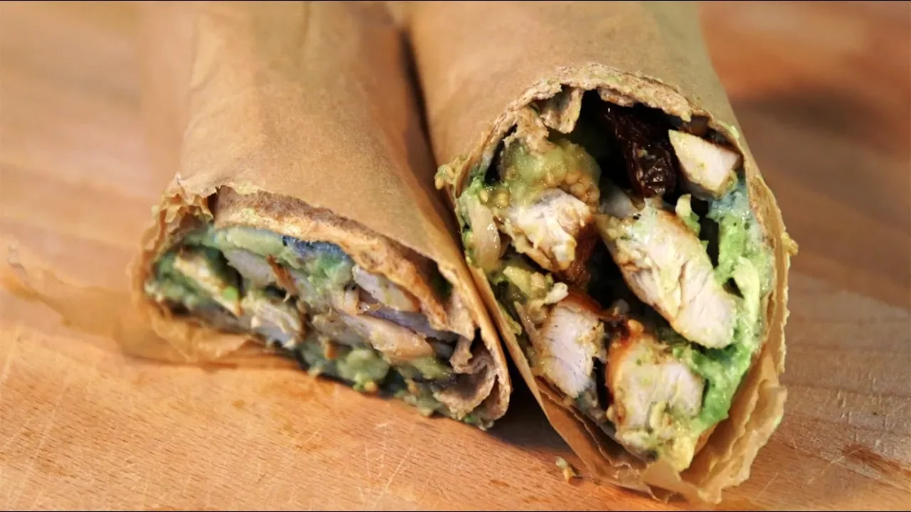 Fresh and Vibrant California Grilled Chicken Wrap