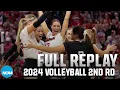 Nebraska vs Miami FL 2024 NCAA volleyball second round FULL REPLAY