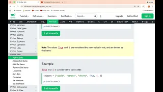 Python sets - no duplicates CS105 at UIUC