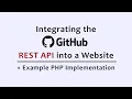 Using the Github Rest API on Your Game s Website