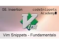 Vim Tutorial 08 Inserting opening and joining lines o O J