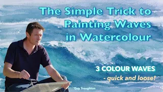 the simple trick to painting waves in watercolour