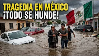 Caos en Durango Fuertes lluvias e inundaciones sumerge los autos se inundan en Durango Mexico