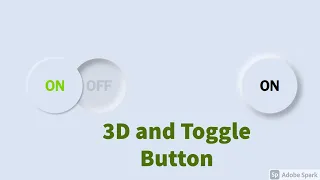 3d and Toggle button Switch Toggle button Create a custom toggle switch with pure CSS Codetips