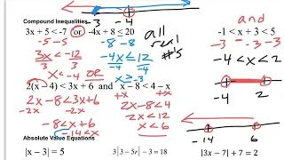 Algebra 1 Midterm Equations and Inequalities