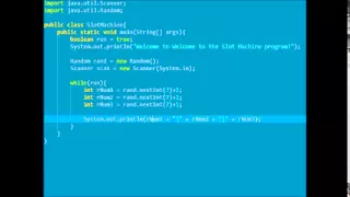 Java Tutorial 1 Slot Machine