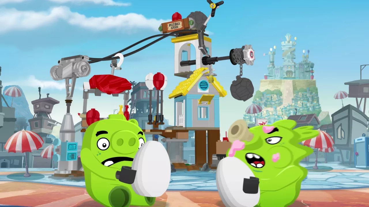 Lego The Angry Birds Movie Pig City Teardown unboxing