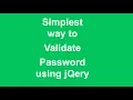 Password Validation in jquery Kumar Coding House