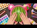 ASMR Makeup on Watermelon (No Talking)