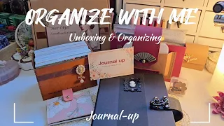 ASMR Organize With Me + Unboxing Stickers & Handmade Pouch from @journal-up